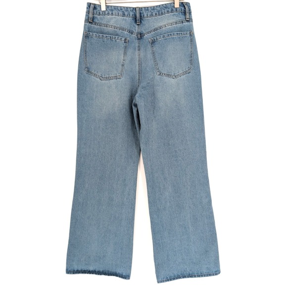 TGLA High Rise Wide Leg Light Wash Jean 29 90s Boho Minimalist Indie Classic - Picture 4 of 14